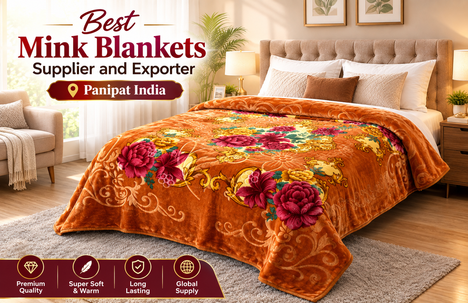 Best Mink Blankets Supplier and Exporter Panipat India