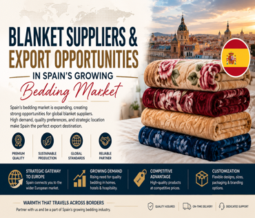 Blanket Suppliers & Export Opportunities in Spain’s Growing Bedding Market