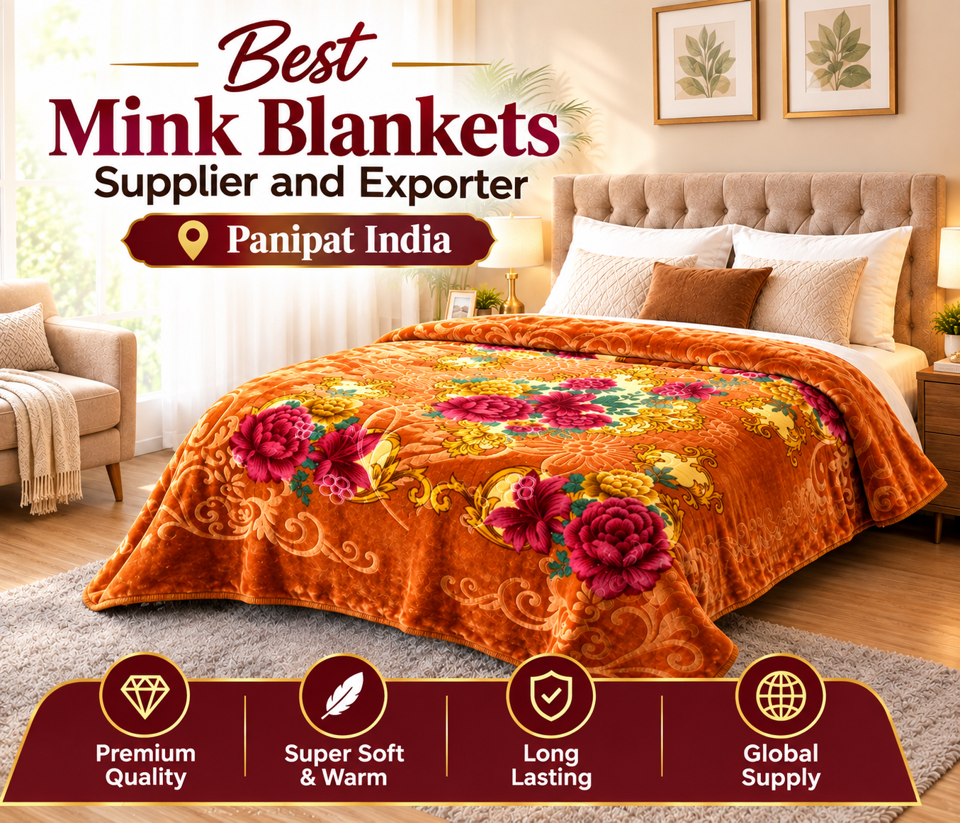 Best Mink Blankets Supplier and Exporter Panipat India